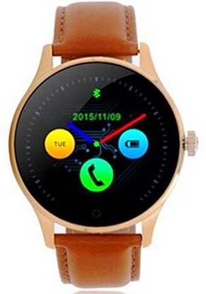WATCHOUT WEARABLES Husk Gold with Leather Strap Smartwatch