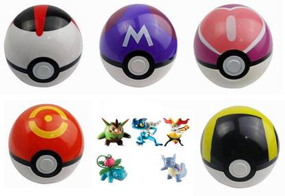 Switch Control Pokemon Pokeball with Figure Set of 5