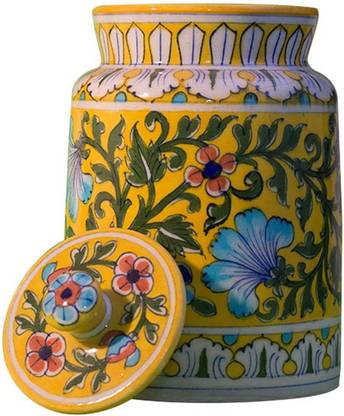 CraftedIndia Ceramic Pickle Jar  - 1 L