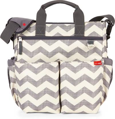 SKIP HOP Duo Signature Diaper Bag with Portable Changing Mat, Chevron Diaper Bag