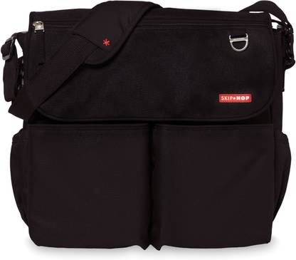 SKIP HOP Dash Signature Messenger Diaper Bag, Black Diaper Bag