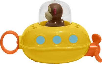 SKIP HOP Zoo Bath Pull and Go Submarine, Monkey Bath Toy
