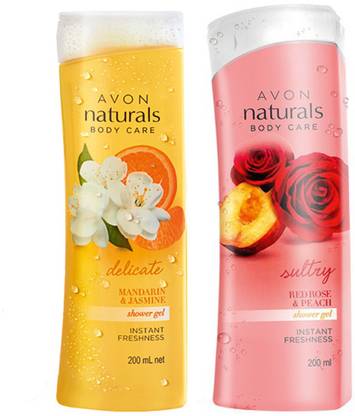 Avon Anew Naturals Shower Gel (Mandarin & Jasmine - Rose & Peach)