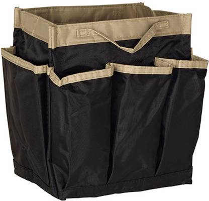 howards Handbag Organizer Insert Travel Pouch with Zip Large Black/Natural Travel Toiletry Kit