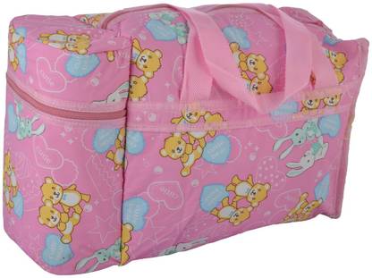 Chinmay Kids WonderKart Multi Purpose Baby Diaper Mother Bag With 2 Bottle Holders - Keep Baby Bottles Warm (Pink) Backpack