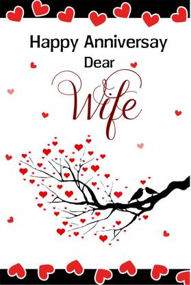 Happy Anniversary Dear Wife Poster Paper Print