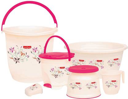 PRINCEWARE Charming Bath Set 16 L Plastic Bucket