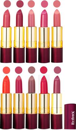 RYTHMX Matte Lipstick Set Of 10 Pcs 98