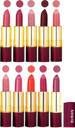 RYTHMX Matte Lipstick Set Of 10 Pcs 97