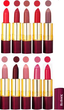 RYTHMX Matte Lipstick Set Of 10 Pcs 100