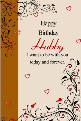 Happy Birthday Hubby Poster Paper Print