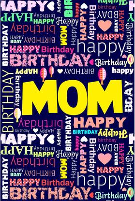 Happy Birthday Mom Poster Paper Print