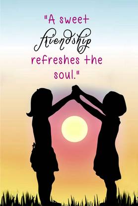 A Sweet Friendship Poster Paper Print