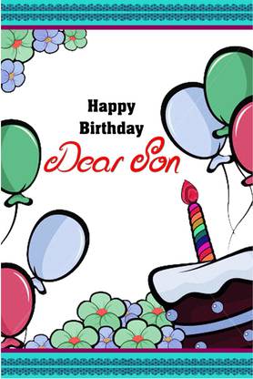 Happy Birthday Dear Son Poster Paper Print