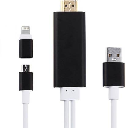 Smart Tech HDMI Cable 1.5 m 2 in 1 HDTV Cable for Lightning & Micro USB Connector