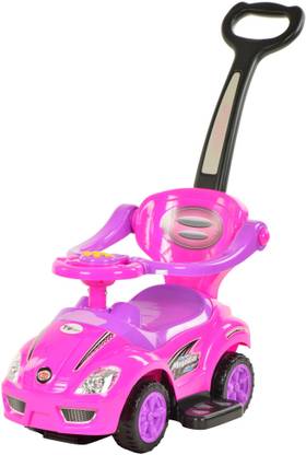 Toyhouse 3 in 1 Deluxe Mega Push Car with Push Handle Car Non Battery Operated Ride On