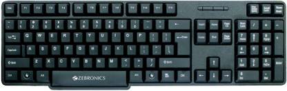 ZEBRONICS k 11 Wired USB Standard Laptop Keyboard Compatible with Desktop, Laptop, Mac