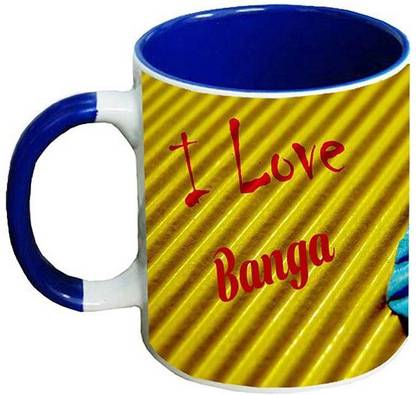 Muggies Magic Banga Love Name Design Ceramic Coffee Mug