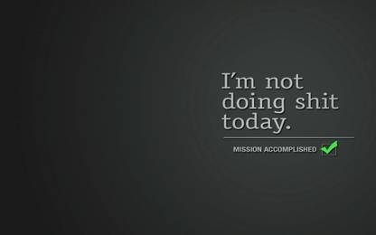 I'm not doing shit today . Paper Print
