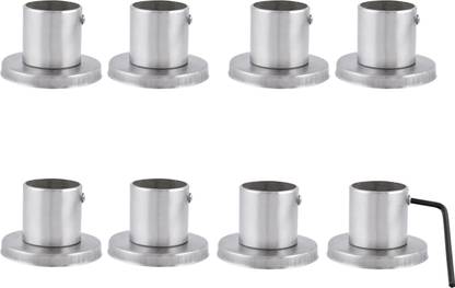 S Decor Silver Rod Rail Bracket Metal