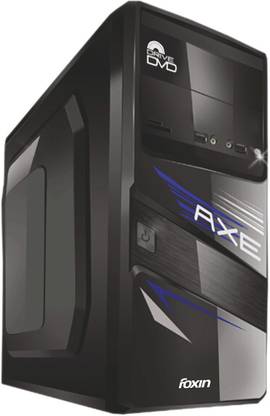 Foxin Axe Red/Blue FC1102 Core2Duo (2 GB RAM/Intel onboard Graphics/160 GB Hard Disk/64 GB SSD Capacity/Free DOS/.256 GB Graphics Memory) Mid Tower