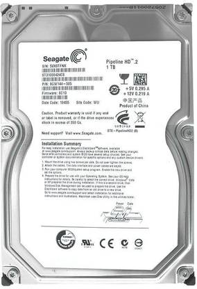 Seagate PIPELINE 1 TB Desktop, Surveillance Systems, Servers Black SATA III Internal Hard Disk Drive (HDD) (ST31000322CS)