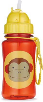 SKIP HOP Zoo Straw Bottle, Holds 12 oz, Marshall Monkey - 350 ml