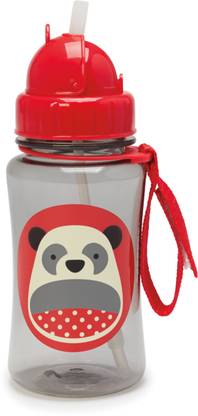 SKIP HOP Zoo Straw Bottle, Holds 12 oz, Panda - 350 ml
