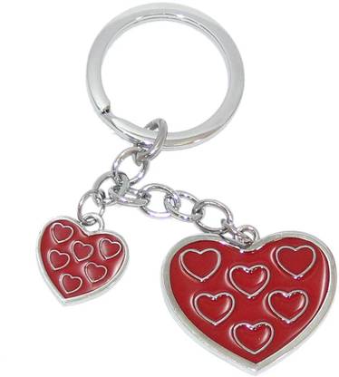 Aura Big & Small Heart Inside Heart Key Chain