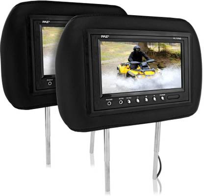 PYLE PL71PHB Headrest Pair with Built-In 7-Inch TFT-LCD Monitors (Black) 7 inch DVD Player