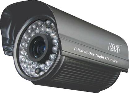 MX Cctv Cameras Analog Bullet Outdoor Camera 1050 Tvl 6mm Lens 24 Ir Led 40 Mtrs -Grey Security Camera