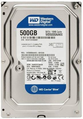 Seagate wd caviar blue 500 GB Desktop Blue SATA Internal Hard Disk Drive (HDD) (wd5000aakx)