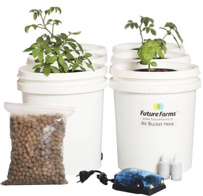Future Farms Air Bucket Hexa Hydroponic System Plant Container Set