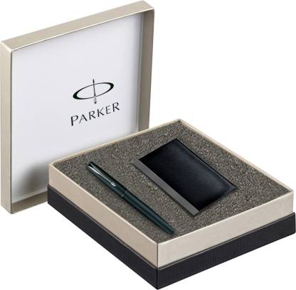 PARKER Frontier Matte Black CT with Card Holder Pen Gift Set