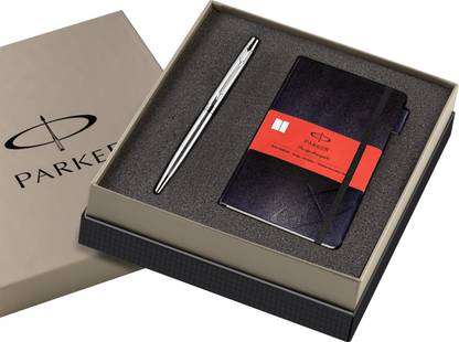 PARKER Insignia Classic Twist Shiny CT BP + Parker Notebook Ball Pen