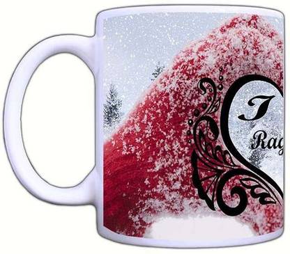 Muggies Magic Raghav Heart Name Design 11Oz Ceramic Coffee Mug