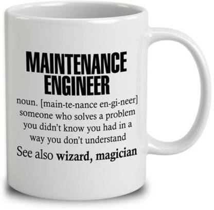Muggies Magic maintenance engineer someone who solves a proble Ceramic Coffee Mug