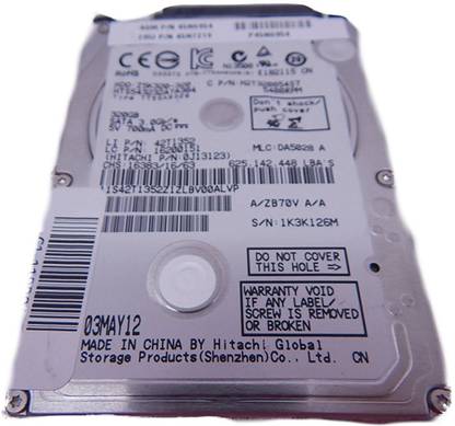 Hitachi H2T320854S7 320 GB Laptop Silver SATA Internal Hard Disk Drive (HDD) (H2T320854S7)