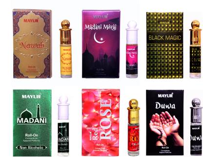 MAYUR Ramadan Kareem Special Attar Combo (6Pcs of 8ml) Floral Attar