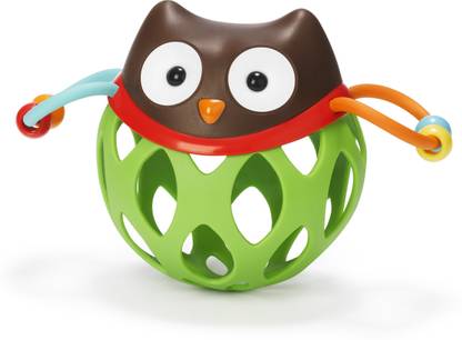 SKIP HOP Explore and More Roll Around Rattle Toy, Owl Rattle