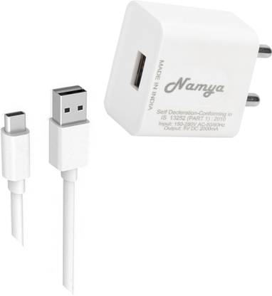 NAMYA 5 W 1 A Wall Charger for Mobile with Detachable Cable