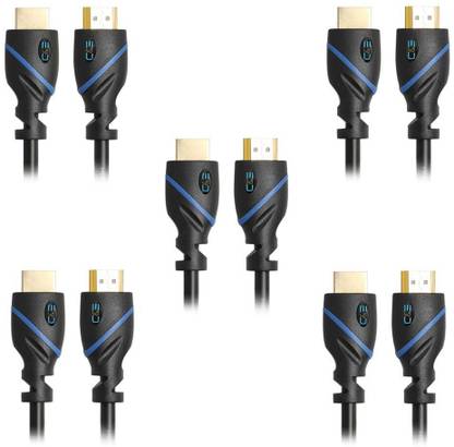 C&E  TV-out Cable High Speed HDMI Cable (50 Feet) with Ethernet Supports 1.4 26AWG, 3D and Audio Return, UltraHD 4K Ready, Latest Specification Cable, (5 Pack)