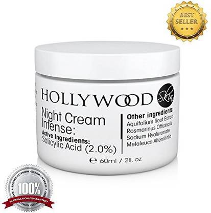 hollwoodskin Acne Cream - 2% Salicylic Acid!! Night Cream Intense