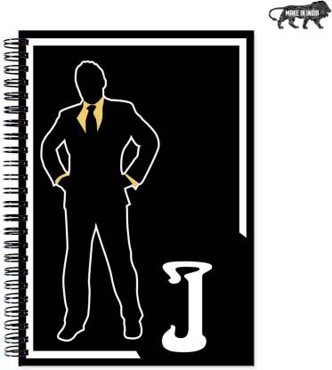 VenTechno Professional Man 'J' A5 Designer Wirebound Ruled Paper Sheets Personal and Office Stationary Notebooks Diary A5 Diary Ruled 160 Pages