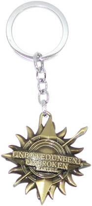 Aura Game Of Thrones Martell Unbowed Unbent Unbroken Shiled Key Chain