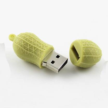 microware Ground Nut Shape 8 GB Pen Drive Compatible with Desktop Computer, Tablet, Laptop USB 2.0 Rubber Case
