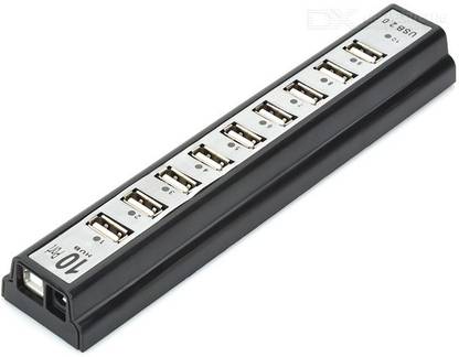 RETRACK 10-Port With External Power Source (100~240V AC Adapter) USB Hub