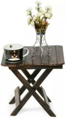 A. S Wood Solid Wood Side Table