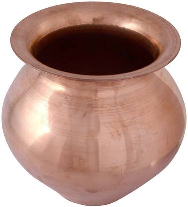 Shivshakti Arts Handmade Pure Copper Kalash Lota Big Size Copper Kalash