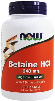 Now Foods Betaine HCI 648mg 120caps